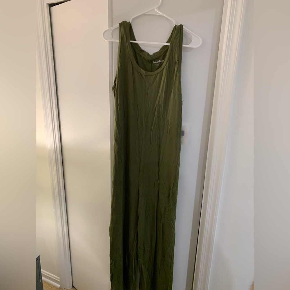 Brooklinen Olive lounge jumpsuit